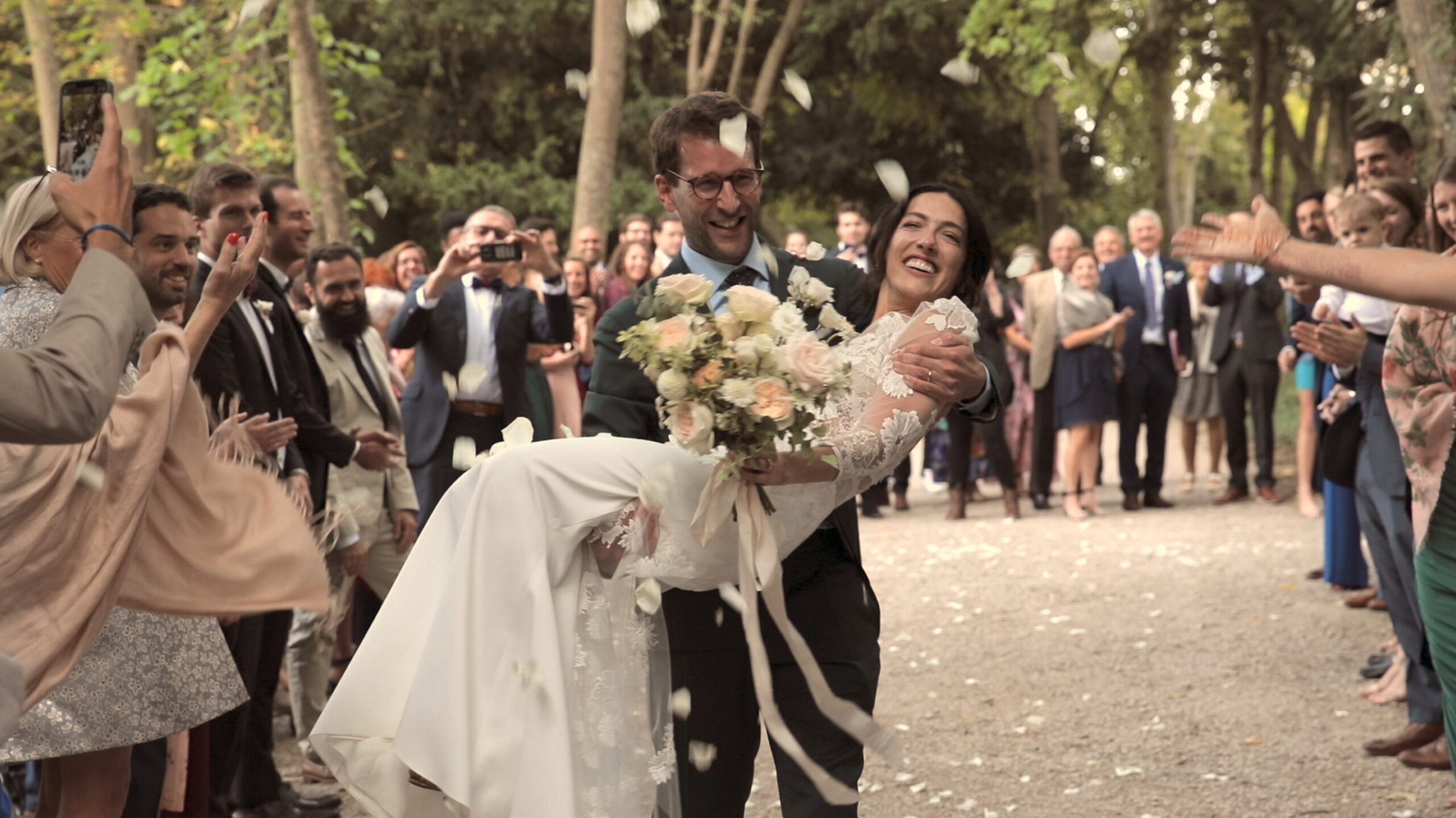 Souvenir de mariage dans le récit chronologique